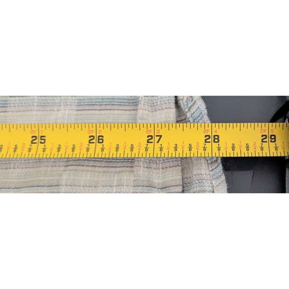 Corridor Jacquard Camp Shirt Men's Size Large Blue Stripe Short Sleeve Button Up - Picture 9 of 9